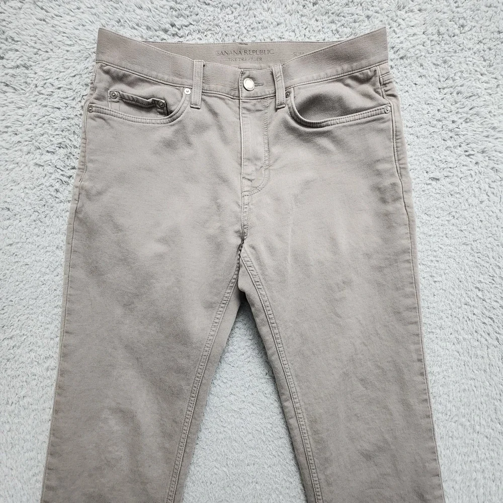 Banana Republic The Traveler Slim Pants 31x34 (Fits as 30x33) Stretch Grey‎ READ